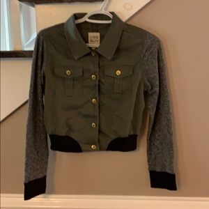 Girls Size Large Army Green Jacket, Very Trendy!